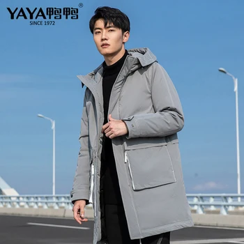 YAYA Winter Male High Quality Big Pocket Thicken Long Grey Blue Down Jacket Men Hooded Warm Coat
YAYA Winter Male High Quality Big Pocket Thicken Long Grey Blue Down Jacket Men Hooded Warm Coat