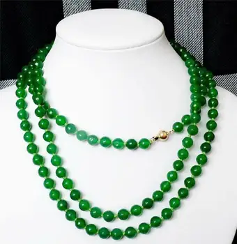 Fashion Women's Natural 8mm Green Jade Round Gemstone Beads Necklace 50'' Long
Fashion Women's Natural 8mm Green Jade Round Gemstone Beads Necklace 50'' Long
