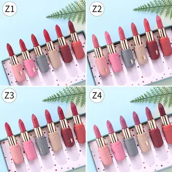 6 Colors/Set Lipstick Matte Not Easy To Stick Cup Not Long Waterproof To Cosmetics Easy Lasting Fade Lipstick Moisturizing Q8C1
6 Colors/Set Lipstick Matte Not Easy To Stick Cup Not Long Waterproof To Cosmetics Easy Lasting Fade Lipstick Moisturizing Q8C1