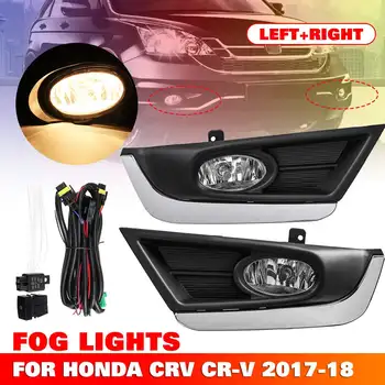 Pair DC 12V 55W Bumper Fog Lights Driving Lamps with Grilles with Wiring Harness H11 bulbs For Honda CRV for CR-V 2017-2018
Pair DC 12V 55W Bumper Fog Lights Driving Lamps with Grilles with Wiring Harness H11 bulbs For Honda CRV for CR-V 2017-2018