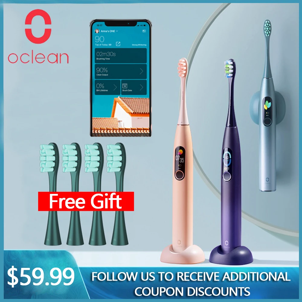 Oclean X Pro Sonic Electric Toothbrush Adult IPX7 Ultrasonic Automatic Electric Tooth Brush Touch Screen Fast Charge Toothbrushe
Oclean X Pro Sonic Electric Toothbrush Adult IPX7 Ultrasonic Automatic Electric Tooth Brush Touch Screen Fast Charge Toothbrushe