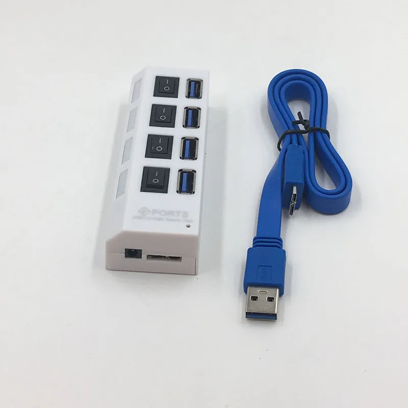 4Port Micro USB Hub3.0 Splitter for Tablet Laptop Computer Notebook High Speed 480Mbps 30 Hub LED with ON/OFF Switch | Безопасность и