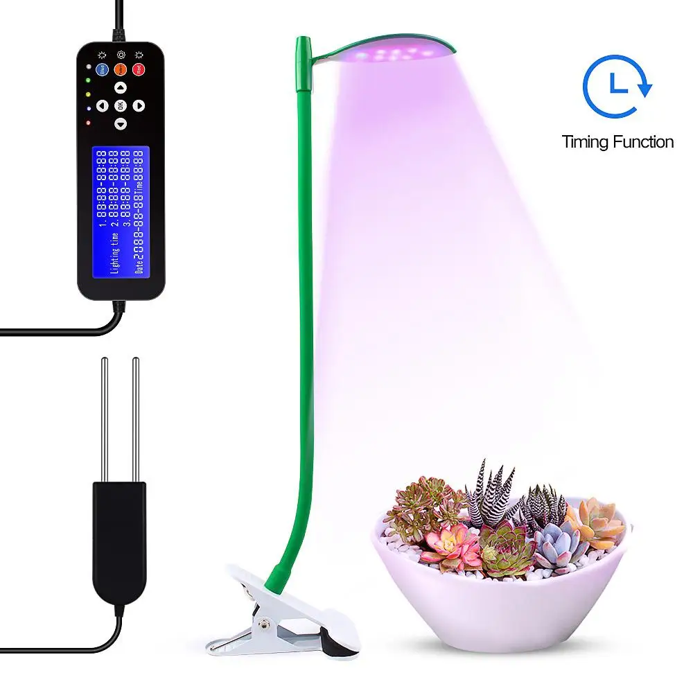Leaf Shape Clip Plants Grow Light with Timing Function Phyto Lamp Full Spectrum LED Grow Light for Potted Plant Indoor Seedlings
Leaf Shape Clip Plants Grow Light with Timing Function Phyto Lamp Full Spectrum LED Grow Light for Potted Plant Indoor Seedlings
