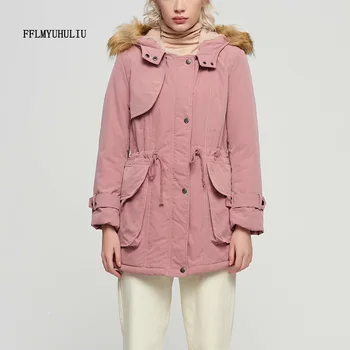 Autumn and winter women's coats pocket long-sleeved drawstring waist hooded with fur collar cotton coats loose plus size casual
Autumn and winter women's coats pocket long-sleeved drawstring waist hooded with fur collar cotton coats loose plus size casual