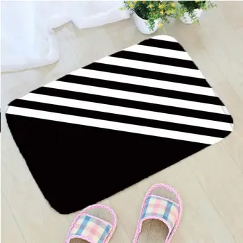 Black and White Geometric Bath Mat Flannel Strip Printing Home Decoration Door Mat Bathroom Non-slip Mat Badmat Tapis de bain
Black and White Geometric Bath Mat Flannel Strip Printing Home Decoration Door Mat Bathroom Non-slip Mat Badmat Tapis de bain