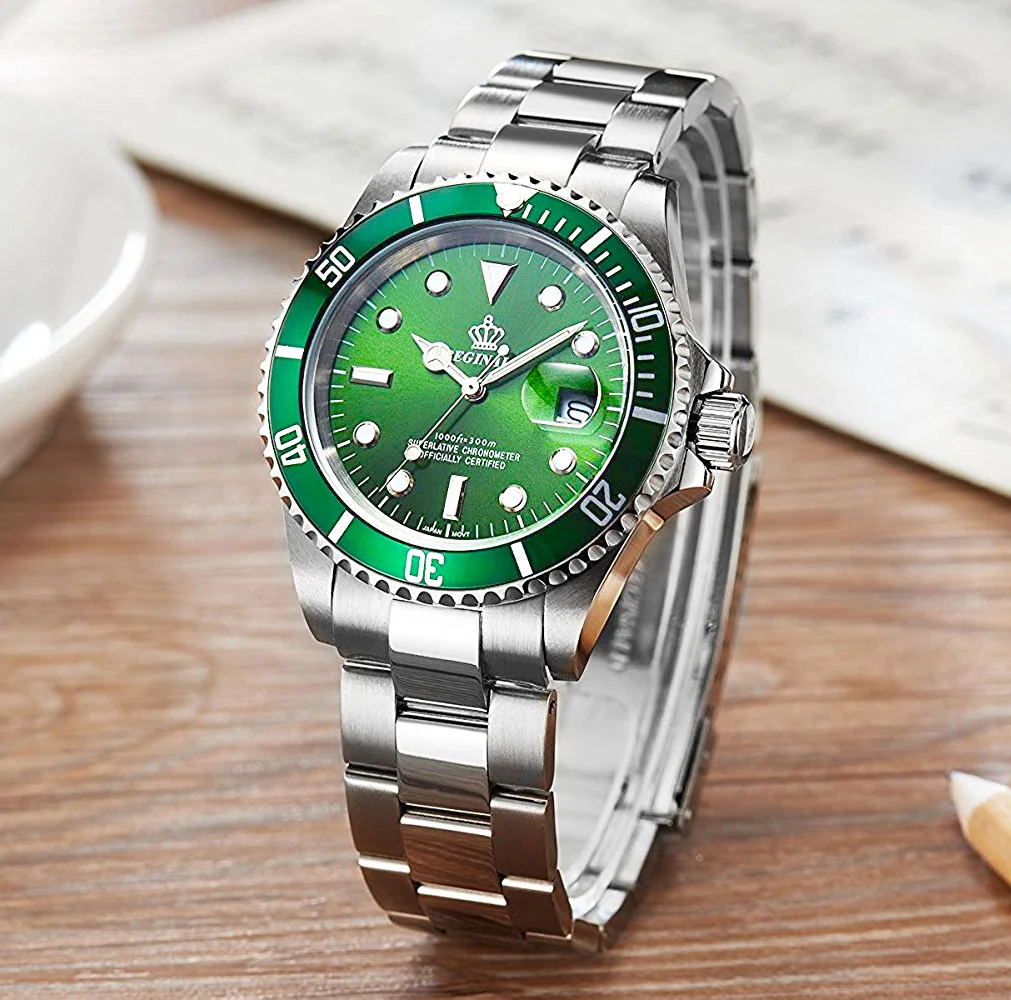 Роскошные мужские часы Reginald с вращающейся рамкой GMT сапфировое стекло Дата из нержавеющей стали для мужчин и женщин мужские спортивные кварцевые часы Reloj Hombre
Роскошные мужские часы Reginald с вращающейся рамкой GMT сапфировое стекло Дата из нержавеющей стали для мужчин и женщин мужские спортивные кварцевые часы Reloj Hombre