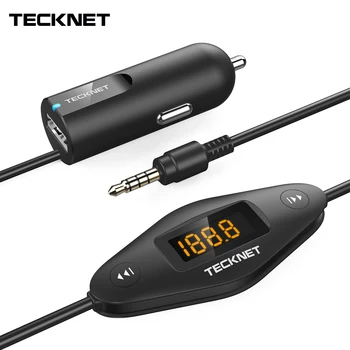 TeckNet Car Charger Quick Charge with 3.5mm Audio Jack in Car Universal F27 FM Transmitter Radio Function for iPhone iPad MP3/4
TeckNet Car Charger Quick Charge with 3.5mm Audio Jack in Car Universal F27 FM Transmitter Radio Function for iPhone iPad MP3/4