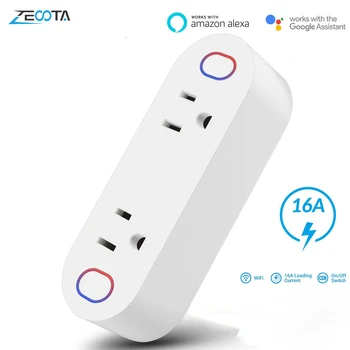 Wifi Smart Power Plugs Adaptors Electrical Socket Outlets 15A Timing Switch Energy Monitoring work with Alexa IFTTT Google Home
Wifi Smart Power Plugs Adaptors Electrical Socket Outlets 15A Timing Switch Energy Monitoring work with Alexa IFTTT Google Home