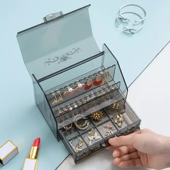 Jewelry Storage Box Jewelry Box Organizer Cosmetic Storage Box Earring Holder Display Stand Portable Jewelry Bag with Lid Drawer
Jewelry Storage Box Jewelry Box Organizer Cosmetic Storage Box Earring Holder Display Stand Portable Jewelry Bag with Lid Drawer