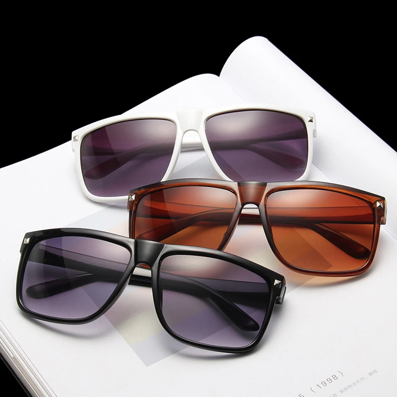 Фото Модные солнцезащитные очки большого размера для женщин винтажные квадратные