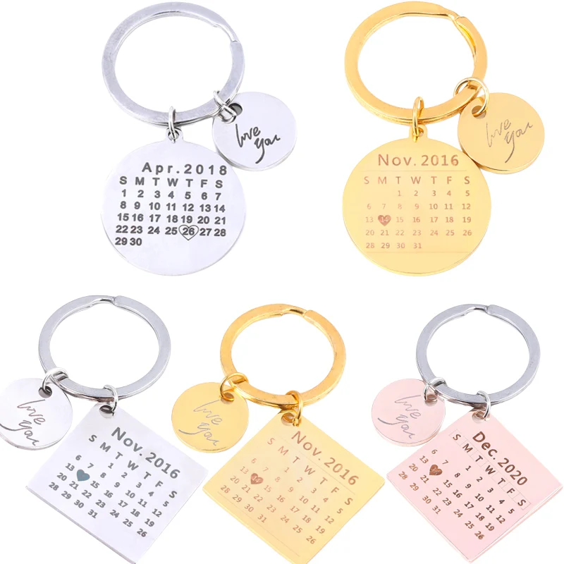 Personalized Calendar Custom Keychain Hand Carved Keyring Different Style Private Custom Souvenir Jewelry
Personalized Calendar Custom Keychain Hand Carved Keyring Different Style Private Custom Souvenir Jewelry