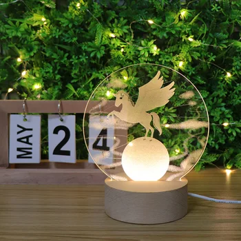 Dream LED Family Night Light 3D USB Acrylic Night Light Wooden Base 3D Pegasus Unicorn Bedroom Desk Decoration Gift Light
Dream LED Family Night Light 3D USB Acrylic Night Light Wooden Base 3D Pegasus Unicorn Bedroom Desk Decoration Gift Light