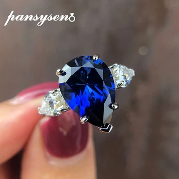 PANSYSEN 10ct Genuine 925 Sterling Silver Sapphire diamond Anniversary Rings for Women Luxury Fine Jewelry Wholesale Ring
PANSYSEN 10ct Genuine 925 Sterling Silver Sapphire diamond Anniversary Rings for Women Luxury Fine Jewelry Wholesale Ring