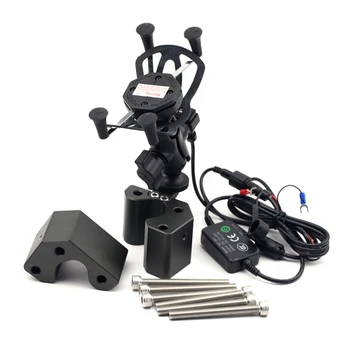 Handlebar Riser Phone Holder For KAWASAKI GTR1400 CONCOURS 14 ZG1400 2008-2018 Motorcycle GPS Navigation Bracket USB Charger
Handlebar Riser Phone Holder For KAWASAKI GTR1400 CONCOURS 14 ZG1400 2008-2018 Motorcycle GPS Navigation Bracket USB Charger