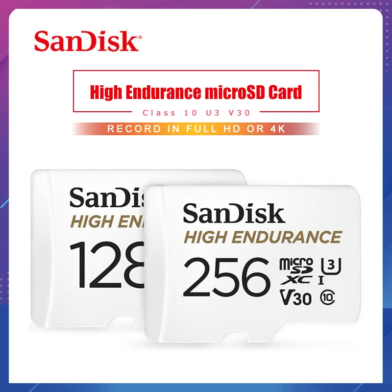 

SanDisk Memory Card High Endurance Video Monitoring 32GB 64GB MicroSD Card SDHC/SDXC Class10 40MB/s TF Card for Video Monitoring