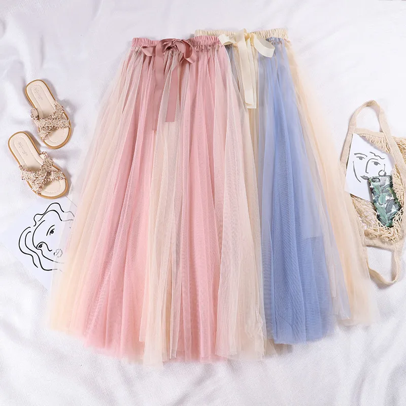 Женская длинная сетчатая юбка, плиссированная бальная юбка трапециевидной формы с высокой эластичной талией, весна-лето 2022
Женская длинная сетчатая юбка, плиссированная бальная юбка трапециевидной формы с высокой эластичной талией, весна-лето 2022