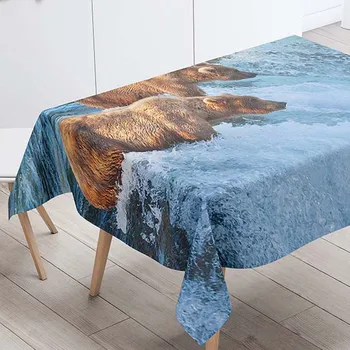 Rectangular Tablecloths Decorative Table Cover 3D Printing Polar Bears Animal Dining Table Cloth 
Rectangular Tablecloths Decorative Table Cover 3D Printing Polar Bears Animal Dining Table Cloth