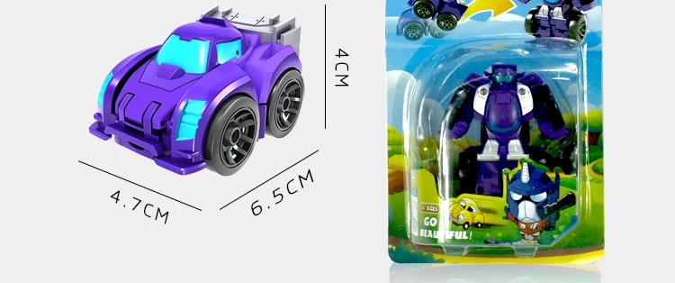 6CM Rescue Bots Car Toys Transformation Robot Action mini version deformation King Kong Figures Toys For Kids Baby Gift