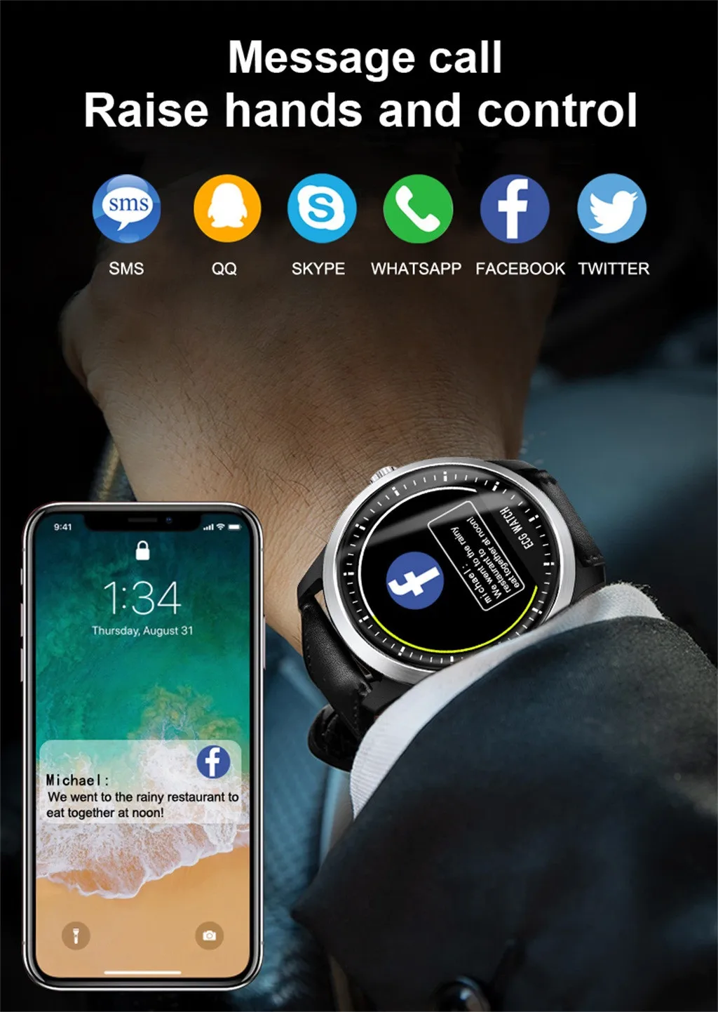N58 1.22Inch Colour Display Sleep Monitoring IP67 Waterproof 3D UI Smart Watch | Электроника