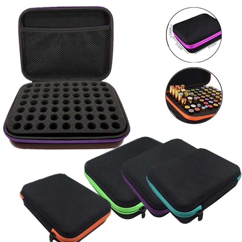 Essential Oil Storage Bag 63 Bottles EVA For 1-3 ml Essence Box Carrying Case Travel Home Portable Handbag Organizer | Дом и сад
