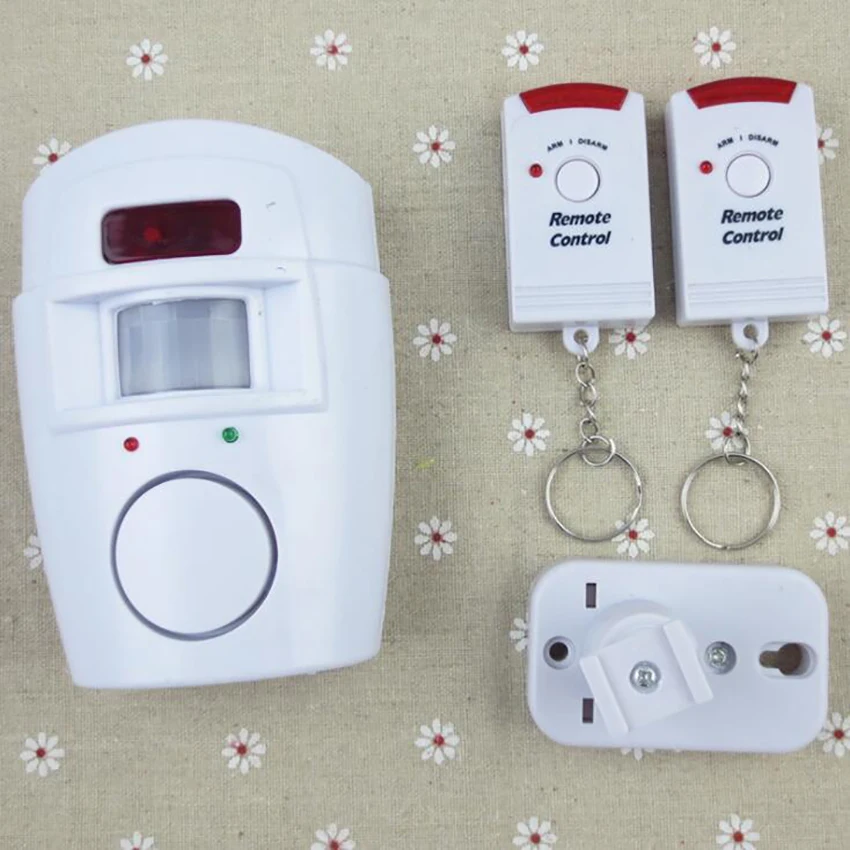 Wireless Alarm Infrared Motion Sensor Alarm - Burglar Alarm with 2 Remote Controls, 105dB, Suitable for Home/Garages/Shops
Wireless Alarm Infrared Motion Sensor Alarm - Burglar Alarm with 2 Remote Controls, 105dB, Suitable for Home/Garages/Shops