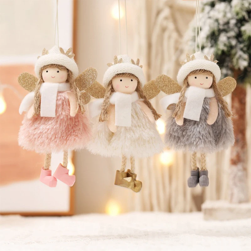 Плюшевые ангельские куклы рождественские украшения украшение для елки фотообои