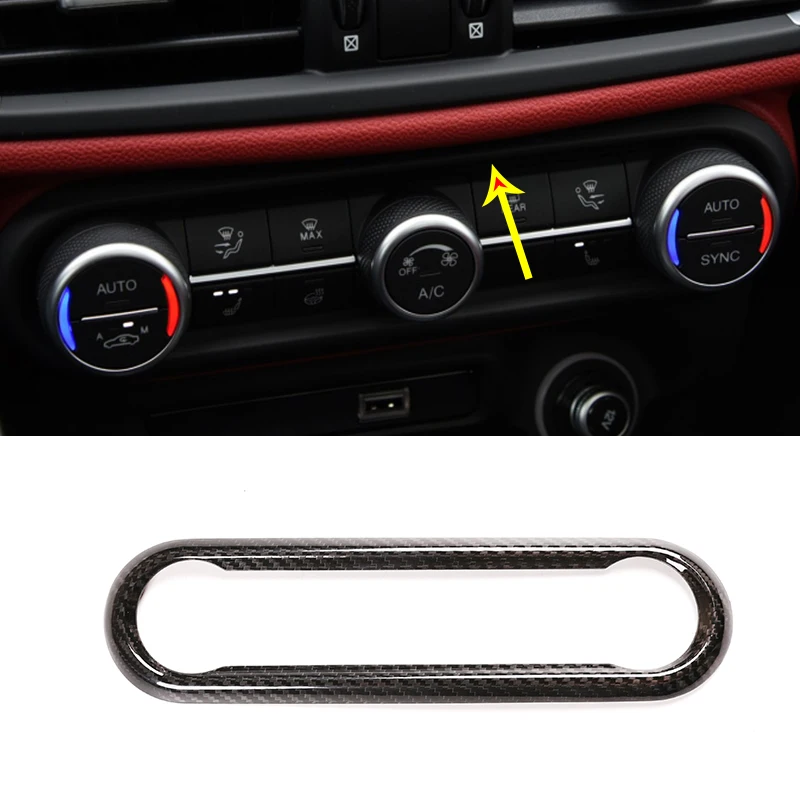 Real Carbon Fiber Air Conditioning Adjustment Decorative Frame for Alfa Romeo Giulia Stelvio 2020 Car Interior Accessories
Real Carbon Fiber Air Conditioning Adjustment Decorative Frame for Alfa Romeo Giulia Stelvio 2020 Car Interior Accessories