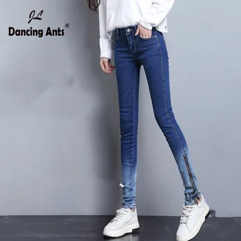 Woman Jeans High Waist Skinny Pencil Pants Korean Style Gradient Color Office Lady Elastic Slim Female Long Pants 2020 Fashion
Woman Jeans High Waist Skinny Pencil Pants Korean Style Gradient Color Office Lady Elastic Slim Female Long Pants 2020 Fashion