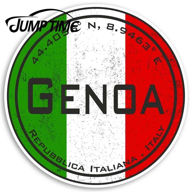 Jump Time Genoa Italy Vinyl Stickers - Travel Italian Flag Sticker LuggageDecal Car Window Bumper Car Accessories
Jump Time Genoa Italy Vinyl Stickers - Travel Italian Flag Sticker LuggageDecal Car Window Bumper Car Accessories