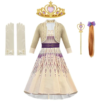 Kids Princess Dresses Children Birthday Party Cosplay Clothing Anna Dress Floral Long Sleeve Ball Gown
Kids Princess Dresses Children Birthday Party Cosplay Clothing Anna Dress Floral Long Sleeve Ball Gown