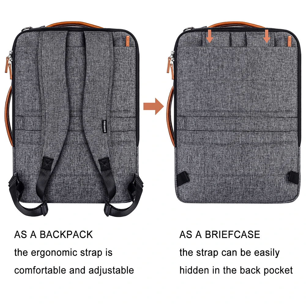 front and back view of Multi-Functional Laptop Backpack for Business Women & Men Fits
