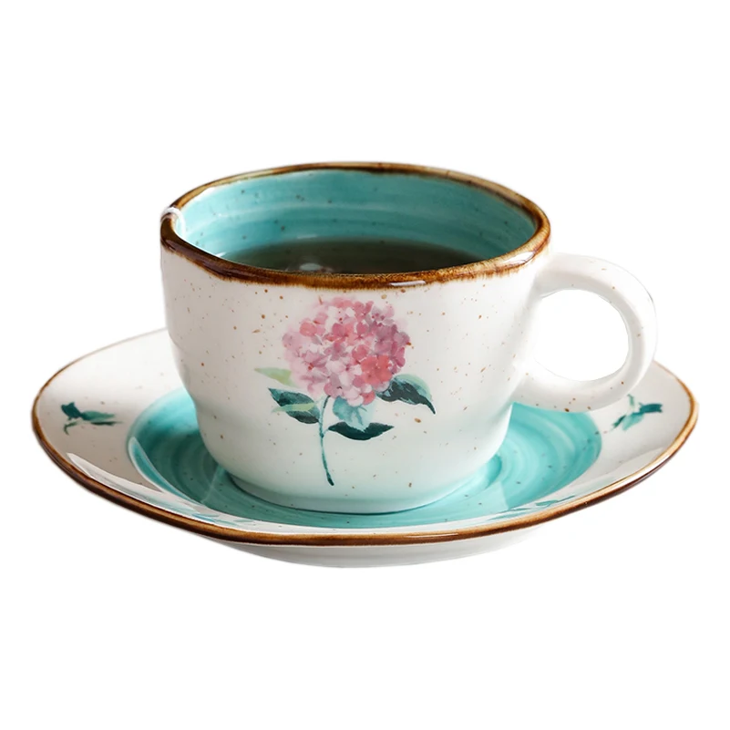 Фото Фарфоровые чашки чайный набор кофейные с блюдцем керамические - купить