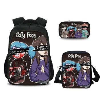 Sally Face Rugzak For Teenage Girls Boys Cartoon School Backpack with Cute Pencil case Kawaii Shoulder Bag Backpack 3Pcs/Sets
Sally Face Rugzak For Teenage Girls Boys Cartoon School Backpack with Cute Pencil case Kawaii Shoulder Bag Backpack 3Pcs/Sets