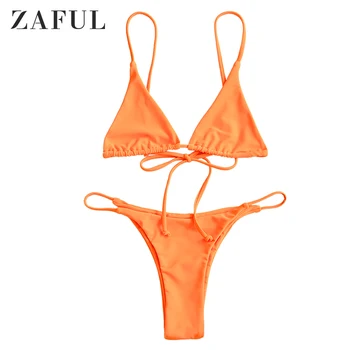 ZAFUL Women Cami Bralette Thong String Bikini Set Low Waisted Two Piece Swimwear G String Spaghetti Straps Bathing Suit Summer
ZAFUL Women Cami Bralette Thong String Bikini Set Low Waisted Two Piece Swimwear G String Spaghetti Straps Bathing Suit Summer