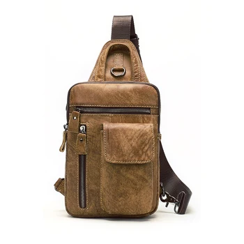 Top Quality Mens Genuine Real Leather Cowhide vintage men chest bag Retro Chest Pack Waist Bag Sling Crossbody Bag Messenger bag 
Top Quality Mens Genuine Real Leather Cowhide vintage men chest bag Retro Chest Pack Waist Bag Sling Crossbody Bag Messenger bag