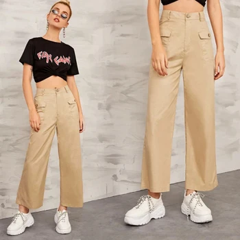 2020 New Solid Color Washed Cotton Turned Pocket Straight Leg Casual Pants Nine Points Female
2020 New Solid Color Washed Cotton Turned Pocket Straight Leg Casual Pants Nine Points Female