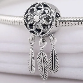 Original Openwork Flower Feather Spiritual Dream Catcher Pendant Bead Fit 925 Sterling Silver Charm Bracelet Diy Jewelry
Original Openwork Flower Feather Spiritual Dream Catcher Pendant Bead Fit 925 Sterling Silver Charm Bracelet Diy Jewelry