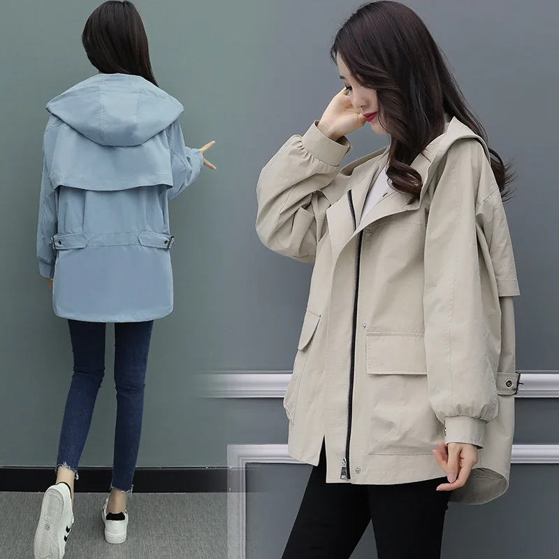 2019 Autumn Short Loose-Fit Hooded Trench Coat Versatile Trend Cool Comfortable Slim Fit Slimming
2019 Autumn Short Loose-Fit Hooded Trench Coat Versatile Trend Cool Comfortable Slim Fit Slimming
