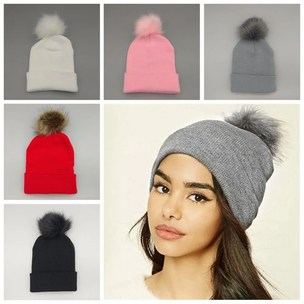 Fur Ball Cap Pom Poms Winter Hat For Women Girl 's Hat Knitted Beanies Cap Brand New Thick Women'S Skullies Beanies Clearance 
Fur Ball Cap Pom Poms Winter Hat For Women Girl 's Hat Knitted Beanies Cap Brand New Thick Women'S Skullies Beanies Clearance