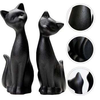 2Pcs Cat Figures Festival Party Wedding Adornment Ceramic Statue Couple Gift Ornament Cat Figurines for Decoration 
2Pcs Cat Figures Festival Party Wedding Adornment Ceramic Statue Couple Gift Ornament Cat Figurines for Decoration