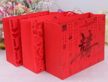 Chinese Traditional Red Double Happiness Wedding Gift Paper Bag With Handle Package Candy Bags 25*9.4*19cm 100pcs/lot
Chinese Traditional Red Double Happiness Wedding Gift Paper Bag With Handle Package Candy Bags 25*9.4*19cm 100pcs/lot