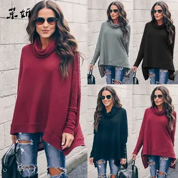 Spring 2020 Autumn High Collar Women Sweater Loose Bat Batwing Sleeve Solid Color Pullover Sweater Soft Fashion Warm Sweater
Spring 2020 Autumn High Collar Women Sweater Loose Bat Batwing Sleeve Solid Color Pullover Sweater Soft Fashion Warm Sweater