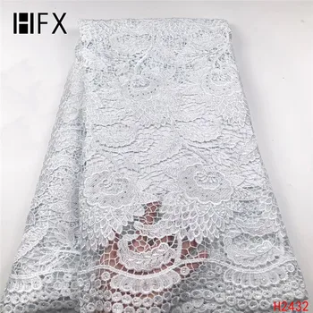 HFX Latest Design African Lace Fabric 2019 High Quality Nigerian French Guipure Cord Lace fabric With Stone Beads For H2432
HFX Latest Design African Lace Fabric 2019 High Quality Nigerian French Guipure Cord Lace fabric With Stone Beads For H2432