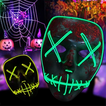 Led Mask Halloween Party Masque Masquerade Masks Neon Maske Light Glow In The Dark Mascara Horror Maska Glowing Masker
Led Mask Halloween Party Masque Masquerade Masks Neon Maske Light Glow In The Dark Mascara Horror Maska Glowing Masker
