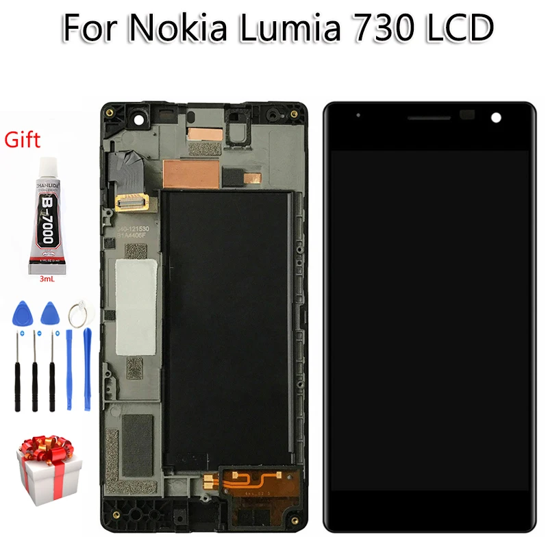 4.7" Original For Nokia Lumia 730 RM 1038 LCD OLED Display Touch Screen With Frame Digitizer Replacement Assembly Free Tools
4.7" Original For Nokia Lumia 730 RM 1038 LCD OLED Display Touch Screen With Frame Digitizer Replacement Assembly Free Tools