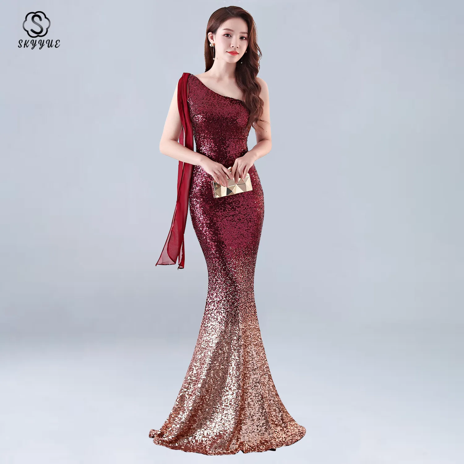 Skyyue Trumpet Dress 2019 Summer Sleeveless Slim Patchwork Sequins Dresses Sexy Women One-Shoulder Elegant Long Vestidos C196
Skyyue Trumpet Dress 2019 Summer Sleeveless Slim Patchwork Sequins Dresses Sexy Women One-Shoulder Elegant Long Vestidos C196