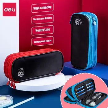 Deli 3 Layers Pencil Case Large Capacity Pen Box Simple Stationery Zipper Storage Bag Creative Canvas Gift Students Supplies
Deli 3 Layers Pencil Case Large Capacity Pen Box Simple Stationery Zipper Storage Bag Creative Canvas Gift Students Supplies