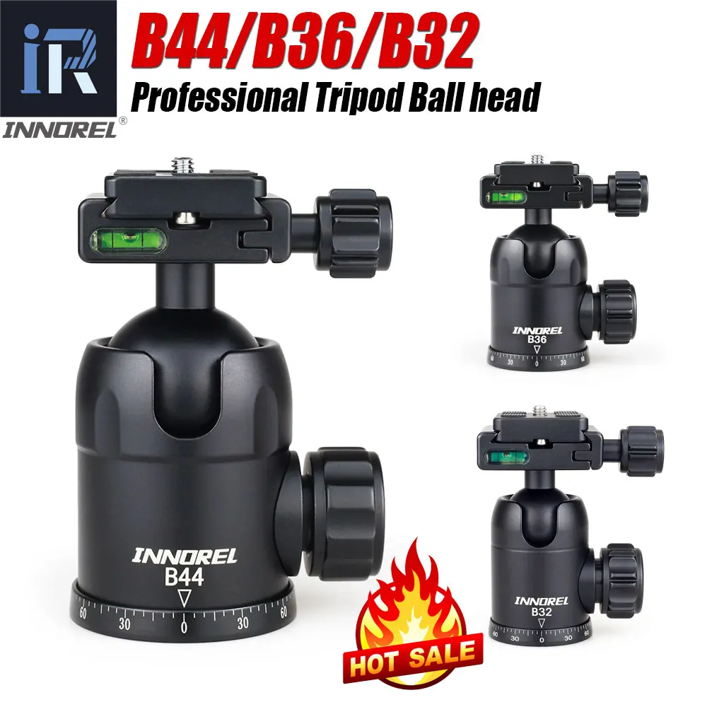 INNOREL B44/B36/B32 Aluminum Alloy Panoramic Camera Tripod Head Max Load 15/12/8kg with Quick Release Plate for Telephoto Lens
INNOREL B44/B36/B32 Aluminum Alloy Panoramic Camera Tripod Head Max Load 15/12/8kg with Quick Release Plate for Telephoto Lens