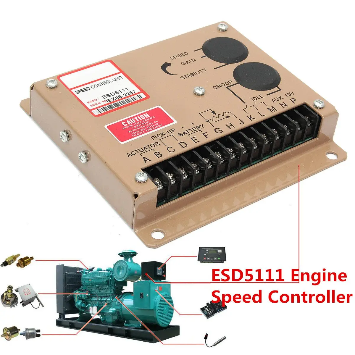 Electronic Engine Speed Controller Governor Unit Controller for ESD5111 Diesel Generator Genset Parts English Instructions
Electronic Engine Speed Controller Governor Unit Controller for ESD5111 Diesel Generator Genset Parts English Instructions