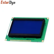 Module LCD avec Rétro-Éclairage, 5 V, 128x64 Points, Écran Bleu 12864, Port Parallèle ST7920, LCD12864=